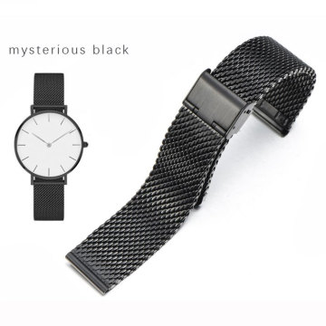 18mm wide custom 20mm watch strap stainless steel mesh band gold bracelets straps
